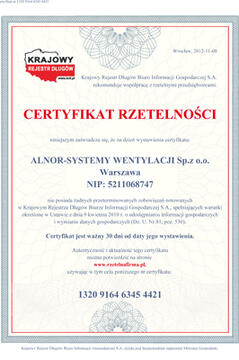 Сертификат добросовестности компании