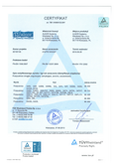 Сертификат TÜV - Bоздуховоды и соедиительные элементы