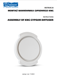 User's Manual - Assembly of KNG gypsum diffuser